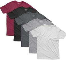 Kit C/ 5 Camiseta Algodão Cores Masculina Modelos