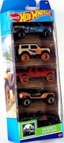 Kit C/ 5 Carrinhos Sortidos Hot Wheels Remote Adventures Mattel