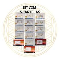 Kit c/ 5 cartelas bindi's indianos variados Kit c/ 5 cartelas bindi's indianos variados