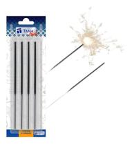 Kit C/5 Cartelas Vela de Aniversário Estrelinha Palito Faíscas C/ 4 Un.