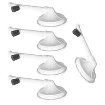 Kit c/ 5 Chuveiro Ducha Plástico 4" c Registro Branco Akato Kit c/ 5 Chuveiro Ducha Plástico 4" c Registro Branco Akato