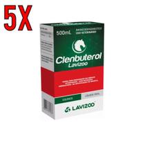 Kit C/ 5 Clenbuterol Gel Lavizoo - 500 Ml