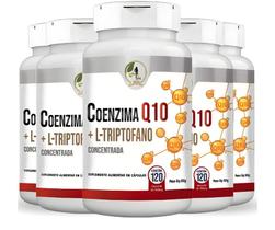 KIT C/5 Coenzima Q10 + L-triptofano Concentrada - 120 Cáps