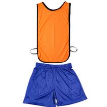 Kit C/5 Coletes Futebol Treino Jogo + 5 Shorts/Calção Azul