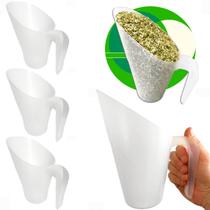 Kit c/5 Concha Plástica p/ Cereais Grãos Temperos Ração 1,8l Kit c/5 Concha Plástica p/ Cereais Grãos Temperos Ração 1,8l