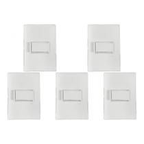 Kit C/5 - Conjunto Ilumi Vivaz Branco Com Placa 1 Simples... Kit C/5 - Conjunto Ilumi Vivaz Branco Com Placa 1 Simples...