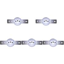 Kit C/5 - Conjunto Para Condulete Perlex Tomada 2 Polos +...