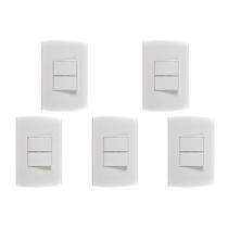 Kit C/5 - Conjunto Peesa Alfa 1505A 2 interruptores Simpl... Kit C/5 - Conjunto Peesa Alfa 1505A 2 interruptores Simpl...