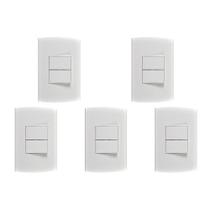 Kit C/5 - Conjunto Peesa Alfa 1505A 2 interruptores Simpl...