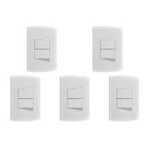 Kit C/5 - Conjunto Peesa Alfa 1505A 2 interruptores Simpl...