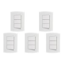 Kit C/5 - Conjunto Peesa Alfa 1507B 3 interruptores Paral...