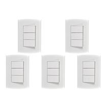 Kit C/5 - Conjunto Peesa Alfa 1507C 2 interruptores Simp.... Kit C/5 - Conjunto Peesa Alfa 1507C 2 interruptores Simp....