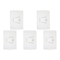 Kit C/5 - Conjunto Peesa Alfa 1512 1 Interruptor Camp.Branco Kit C/5 - Conjunto Peesa Alfa 1512 1 Interruptor Camp.Branco