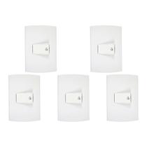 Kit C/5 - Conjunto Peesa Alfa 1512 1 Interruptor Camp.Branco