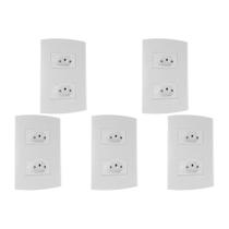 Kit C/5 - Conjunto Peesa Alfa 1544 2Tom 10A Branco Kit C/5 - Conjunto Peesa Alfa 1544 2Tom 10A Branco