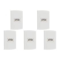 Kit C/5 - Conjunto Peesa Alfa 1545 1Tomada 20A Branco Kit C/5 - Conjunto Peesa Alfa 1545 1Tomada 20A Branco
