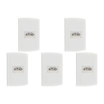 Kit C/5 - Conjunto Peesa Alfa 1545 1Tomada 20A Branco