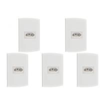 Kit C/5 - Conjunto Peesa Alfa 1545 1Tomada 20A Branco Kit C/5 - Conjunto Peesa Alfa 1545 1Tomada 20A Branco