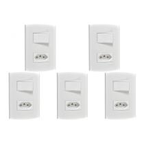 Kit C/5 - Conjunto Peesa Alfa 1546A 1 Interruptor Sim.Tomada .. Kit C/5 - Conjunto Peesa Alfa 1546A 1 Interruptor Sim.Tomada ..