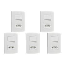 Kit C/5 - Conjunto Peesa Alfa 1546A 1 Interruptor Sim.Tomada .. Kit C/5 - Conjunto Peesa Alfa 1546A 1 Interruptor Sim.Tomada ..