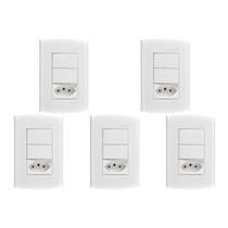 Kit C/5 - Conjunto Peesa Alfa 1548A 2 interruptores Sim.T...
