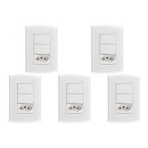 Kit C/5 - Conjunto Peesa Alfa 1548A 2 interruptores Sim.T...