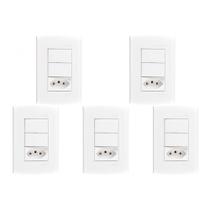 Kit C/5 - Conjunto Peesa Alfa 1548B 2 interruptores Par.T...