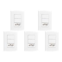 Kit C/5 - Conjunto Peesa Alfa 1548B 2 interruptores Par.T...