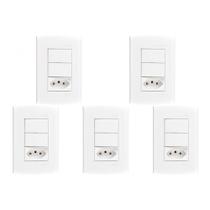 Kit C/5 - Conjunto Peesa Alfa 1548B 2 interruptores Par.T...