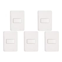 Kit C/5 - Conjunto Perlex Aros 4X2 Branco Com Placa(1Para... Kit C/5 - Conjunto Perlex Aros 4X2 Branco Com Placa(1Para...