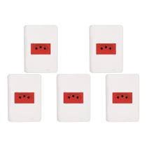 Kit C/5 - Conjunto Perlex Aros 4X2 Branco Com Placa(1Toma... Kit C/5 - Conjunto Perlex Aros 4X2 Branco Com Placa(1Toma...