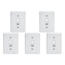 Kit C/5 - Conjunto Perlex''Branca''Com Placa(1Simples) 2381 Kit C/5 - Conjunto Perlex''Branca''Com Placa(1Simples) 2381