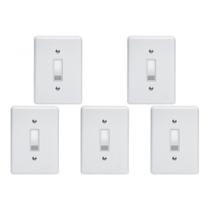 Kit C/5 - Conjunto Perlex''Branca''Com Placa(1Simples) 2381 Kit C/5 - Conjunto Perlex''Branca''Com Placa(1Simples) 2381