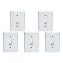 Kit C/5 - Conjunto Perlex''Branca''Com Placa(1Simples) 2381 Kit C/5 - Conjunto Perlex''Branca''Com Placa(1Simples) 2381