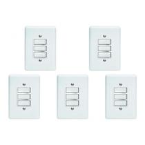 Kit C/5 - Conjunto Perlex''Branca''Com Placa(3Paralelo) 2...