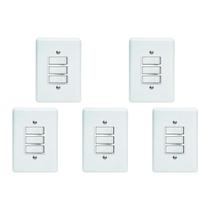 Kit C/5 - Conjunto Perlex''Branca''Com Placa(3Paralelo) 2...