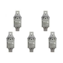 Kit C/5 - Conjunto Perlex''Branca''Sem Placa(2Simples+Tomad...