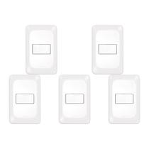 Kit C/5 - Conjunto Pial Pop 1Paralelo 10A Lgx020 Branco Kit C/5 - Conjunto Pial Pop 1Paralelo 10A Lgx020 Branco