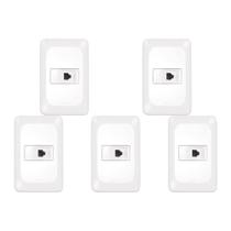 Kit C/5 - Conjunto Pial Pop 1Rj11 Lgx090 Branco Kit C/5 - Conjunto Pial Pop 1Rj11 Lgx090 Branco