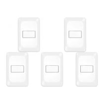Kit C/5 - Conjunto Pial Pop 4X2 Branco Com Placa (1Campai... Kit C/5 - Conjunto Pial Pop 4X2 Branco Com Placa (1Campai...
