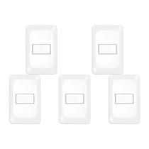 Kit C/5 - Conjunto Pial Pop 4X2 Branco Com Placa (1Campai...