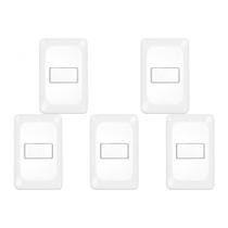 Kit C/5 - Conjunto Pial Pop 4X2 Branco Com Placa (1Parale...