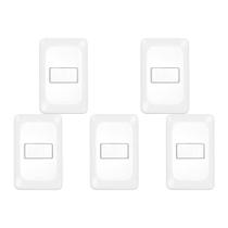 Kit C/5 - Conjunto Pial Pop 4X2 Branco Com Placa (1Simple... Kit C/5 - Conjunto Pial Pop 4X2 Branco Com Placa (1Simple...