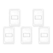 Kit C/5 - Conjunto Pial Pop 4X2 Branco Com Placa (1Tomada...