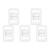 Kit C/5 - Conjunto Pial Pop 4X2 Branco Com Placa (2Parale...