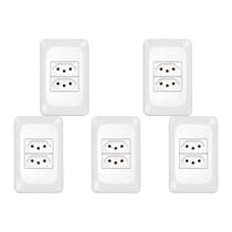 Kit C/5 - Conjunto Pial Pop Modulo Com Placa 4X2 - 2 Toma...