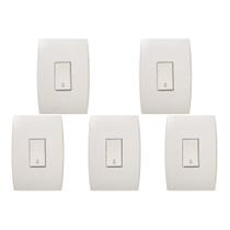 Kit C/5 - Conjunto Soprano Ilus 4X2 Branco Com Placa(1Cam... Kit C/5 - Conjunto Soprano Ilus 4X2 Branco Com Placa(1Cam...