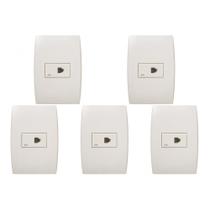 Kit C/5 - Conjunto Soprano Ilus 4X2 Branco Com Placa(1Rj1...
