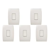 Kit C/5 - Conjunto Soprano Ilus 4X2 Branco Com Placa(1Sim... Kit C/5 - Conjunto Soprano Ilus 4X2 Branco Com Placa(1Sim...