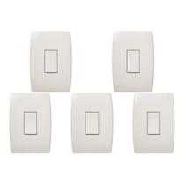 Kit C/5 - Conjunto Soprano Ilus 4X2 Branco Com Placa(1Sim... Kit C/5 - Conjunto Soprano Ilus 4X2 Branco Com Placa(1Sim...